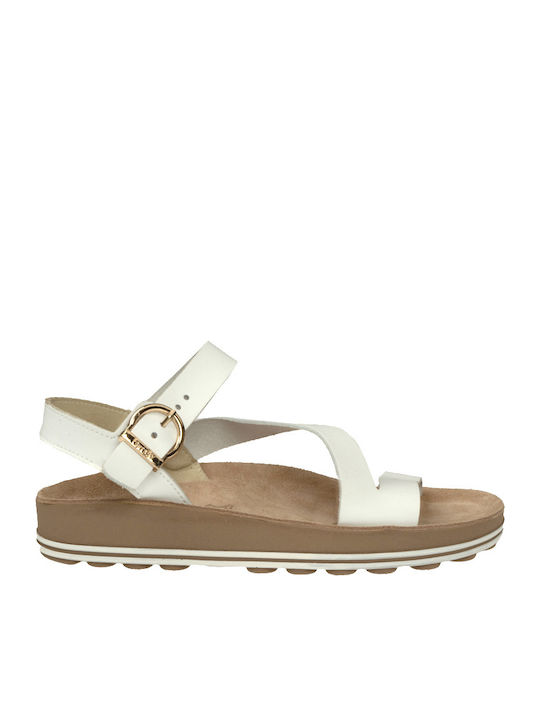 Fantasy Emma Sandale Casual Damă Din Piele Albe