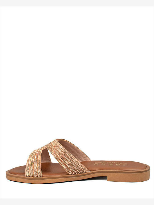 Zakro Collection Women's Flat Sandals in Brown Color