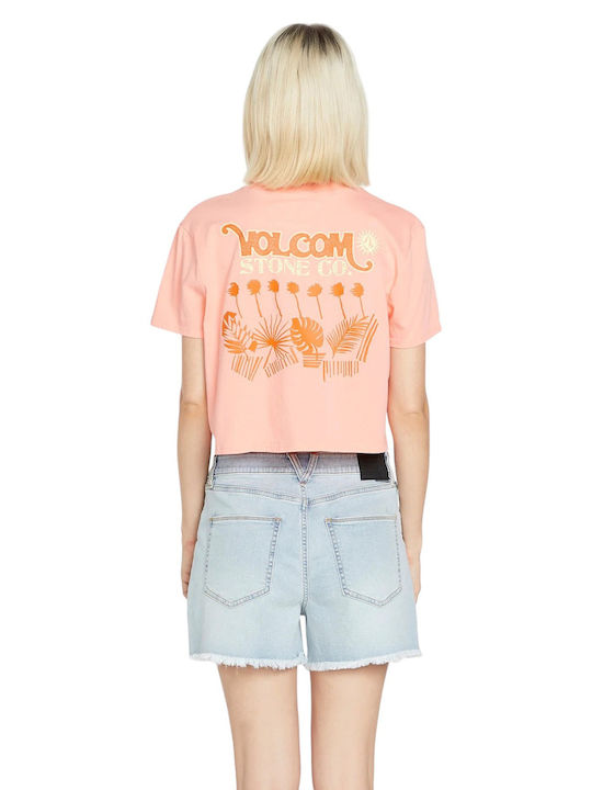 Volcom Pocket Dial Women's T-shirt Rfp Pink