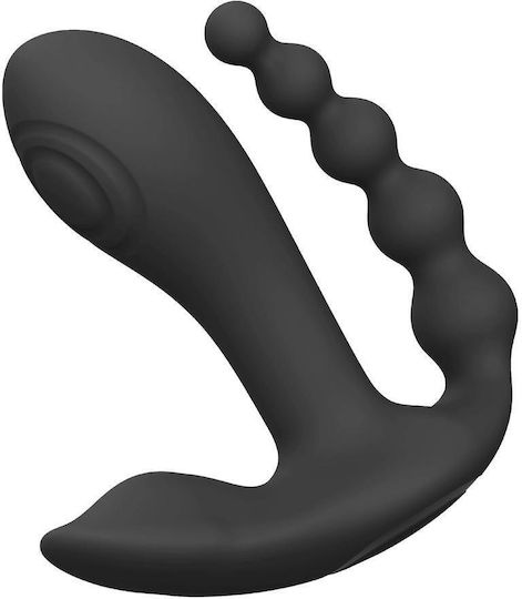 Vive Kata Puplse Wave & Vibrating Double Penetration Stimulator Διπλός Δονητής με Απομακρυσμένο Έλεγχο Black