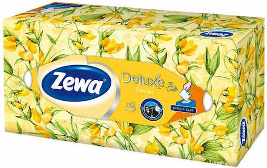 Zewa Deluxe Design Box 90 Χαρτομάντηλα 3 Φύλλων (1 Κουτί)