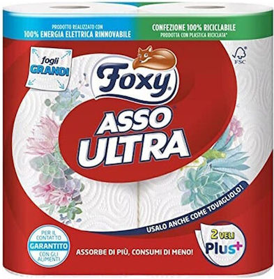 Foxy Paper Towel 2 Rolls 2-Ply 210gr