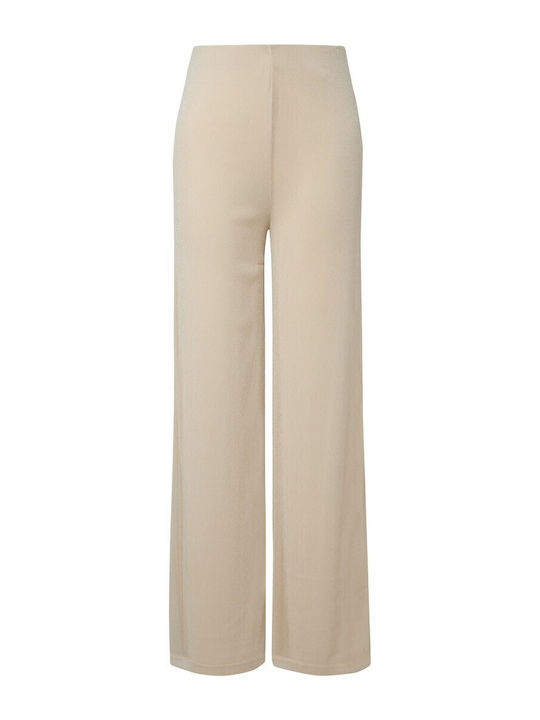 Women's Fabric Trousers Gold