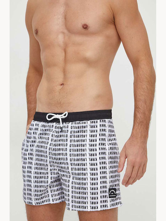 Karl Lagerfeld Men's Swimwear Shorts Black/White