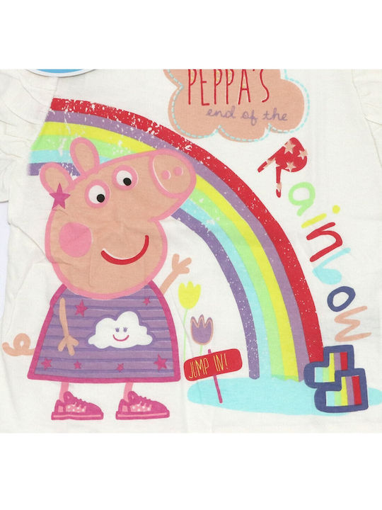 Peppa Pig Bluză pentru copii Fără mâneci Ecru