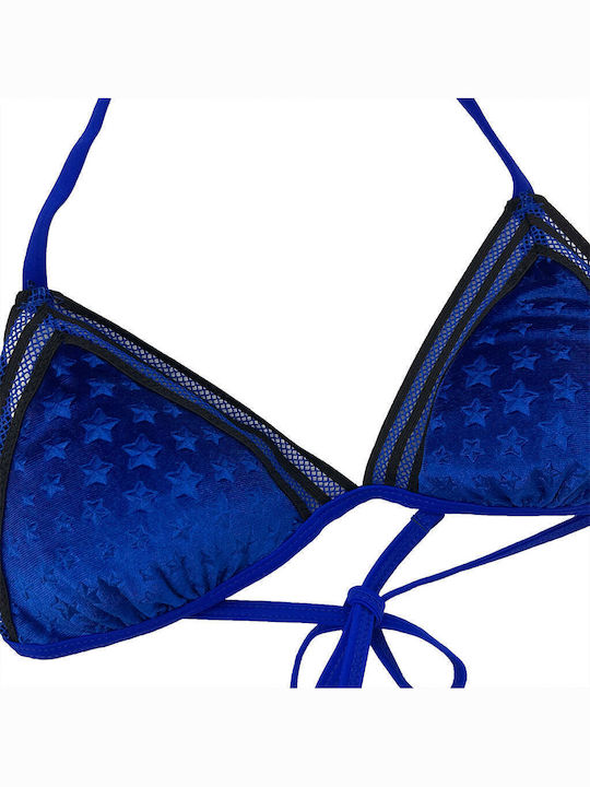 Set Bikini Cu Burete Detașabil Albastru