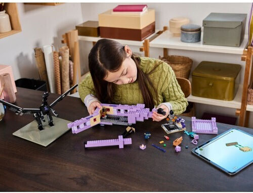 LEGO Minecraft Dragonul Ender și Nava End pentru 8+ Ani 657 Bucăți