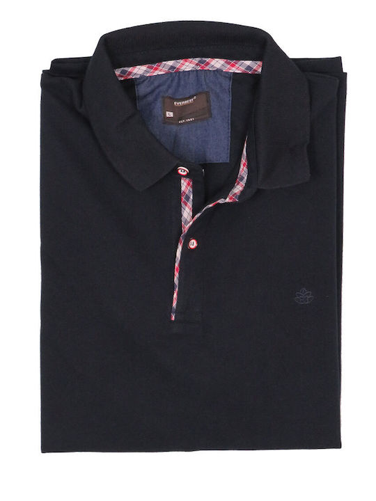 Everbest Men's Short Sleeve Blouse Polo Navy Blue