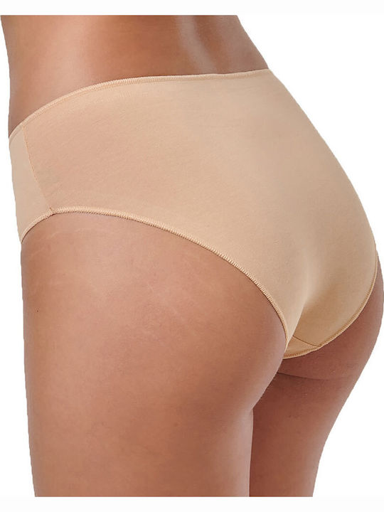 Βαμβακερά Damen Slip 3Pack Beige - Beige