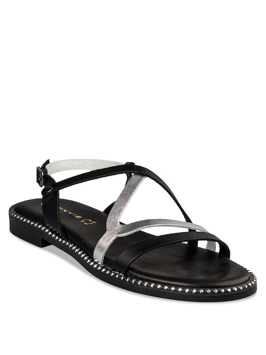 Envie Shoes Leather Women's Sandals Black