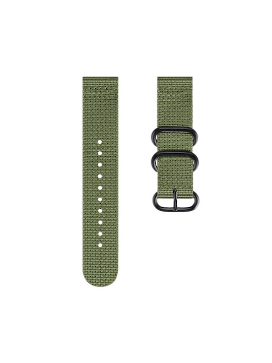 Samsung Galaxy Watch Active 2 22мм Gear S3 Найлонови Три Пръстена Армейско Зелено