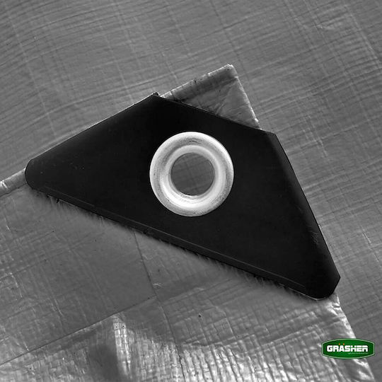 Grasher Αδιάβροχος Μουσαμάς 250gr/m² 8x5μ. Βαρέως Τύπου Γκρι
