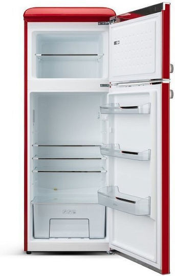 ETA Kühlschränke Kühl-Gefrierkombination 215Es H148.2xB55.2xT62.1cm. Rot 253490030E