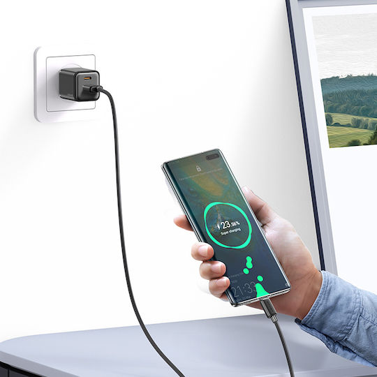 Usams US-SJ688 USB 2.0 Kabel USB Typ-C männlich - USB-A 15W Schwarzes 1m SJ688USB01