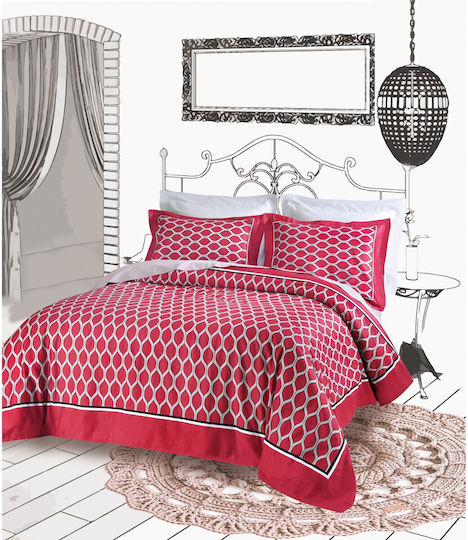 Makis Tselios Home Morocco Σετ Υπέρδιπλο 4τμχ 240x270εκ. Κόκκινο