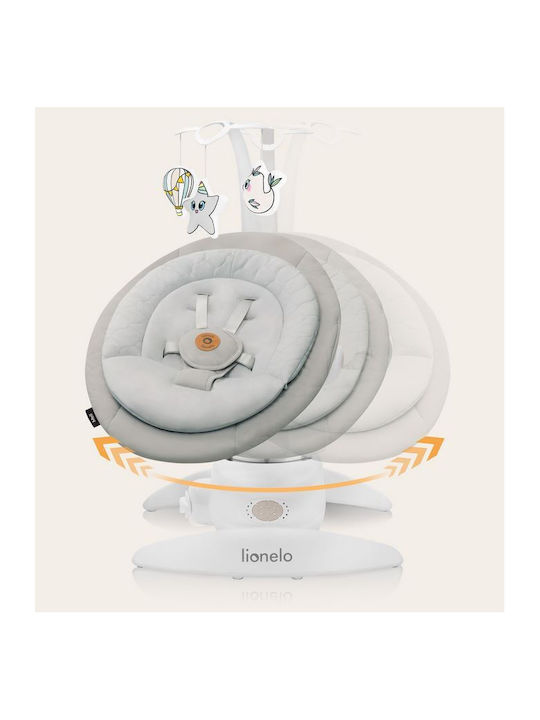 Lionelo Electric Baby Relax Swing Mell with Music Gray Stone for Child up to 9kg
