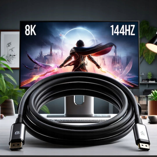 Cabluri HDMI 2.1 Ultra High Speed 48Gbps 4K 120Hz HDR VRR HDMI de Sex Masculin - HDMI de Sex Masculin 5m Gri