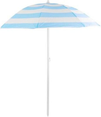 Formă în U Umbrelă de Plajă cu Diametru de 1.8m cu Protecție UV Albastru