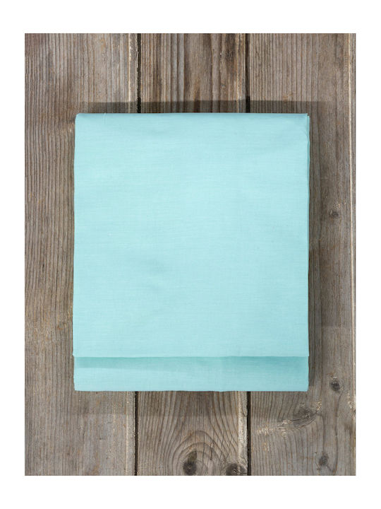 Nima Unicolors Σεντόνι King Size με Λάστιχο 185x205+35εκ. Light Aqua