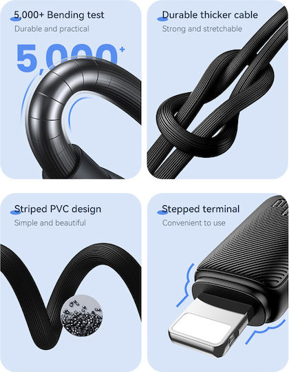 Usams Us-sj692 USB-C to Lightning Cable 30W Μαύρο 1m (SJ692USB01)
