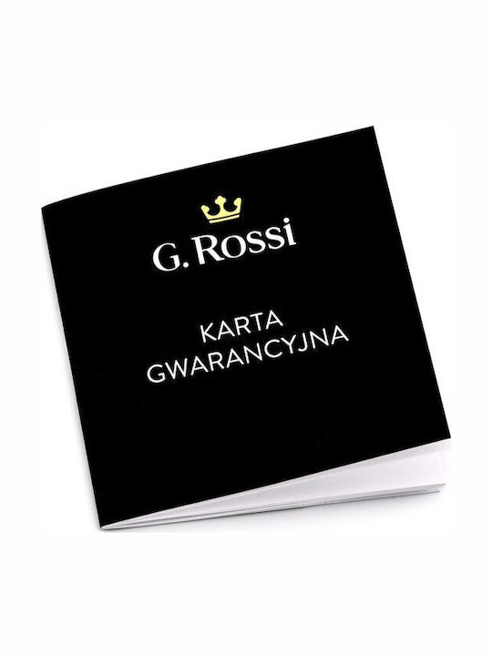 G.Rossi Γυναικείο Ρολόι 28mm Μπαταρίας με Μαύρο Δερμάτινο Λουράκι