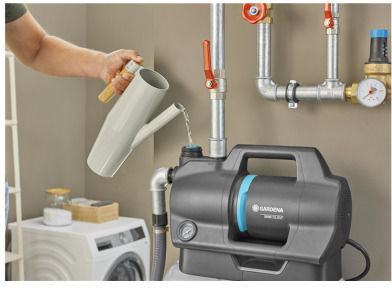 Gardena Hydrophore Set 3800 Silent Single Phase Water Pressure Pump with 19 Litre Container 600W