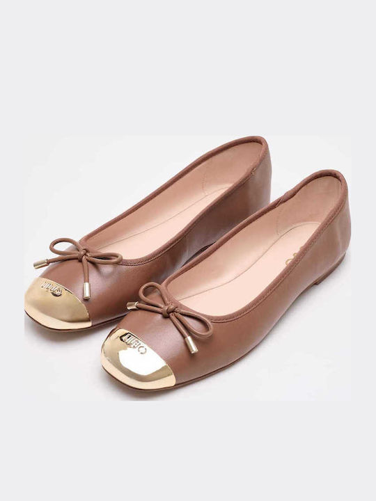 Leather Ballerinas Dafne Tabac Brown