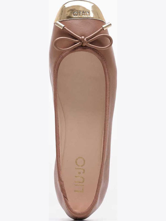 Leather Ballerinas Dafne Tabac Brown