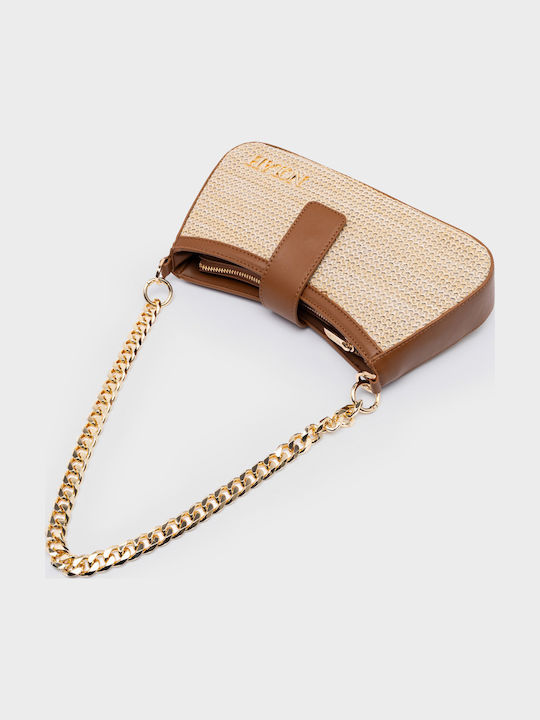 Riviera Γυναικεία Τσάντα Ώμου Beige Brown