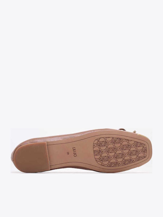 Leather Ballerinas Dafne Tabac Brown