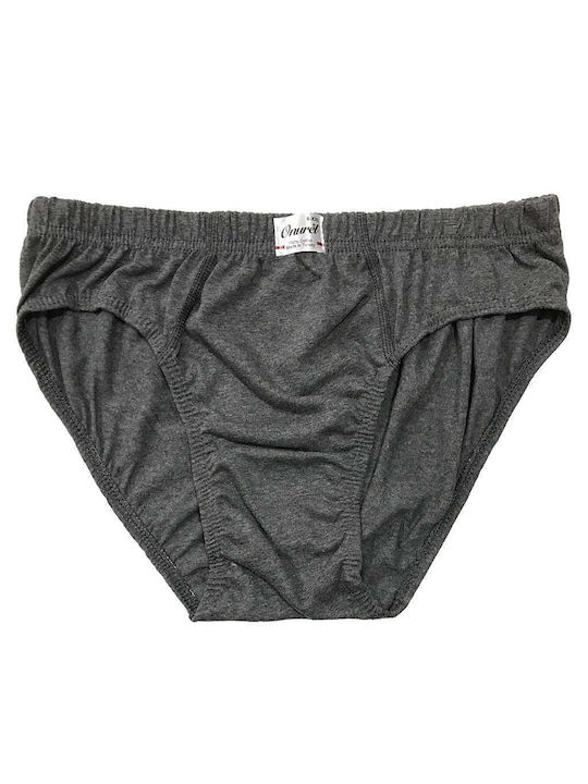 Onurel Men's Briefs 3Pack Black/Grey