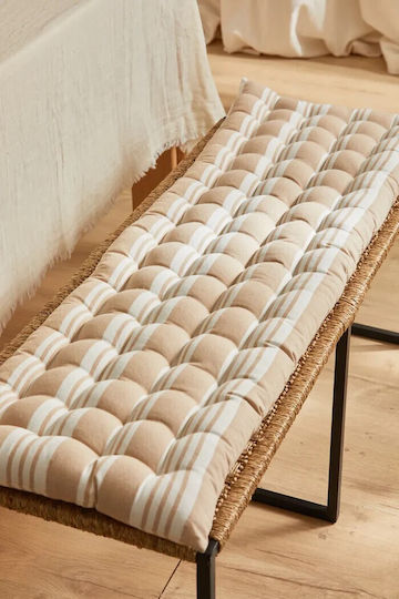 Calma House Für Sitzbank-Kissen Garten Beige 40x120cm (Verschiedene Farben)