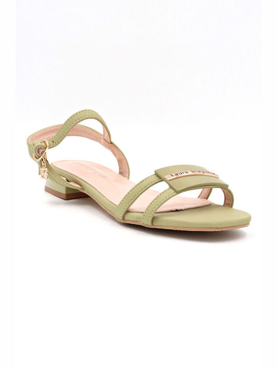 Laura Biagiotti Women's Flat Sandals in Green Color