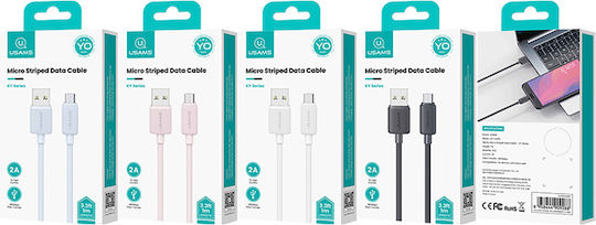 Usams Us-sj690 Regular USB 2.0 to micro USB Cable Μαύρο 1m SJ690USB01 1τμχ