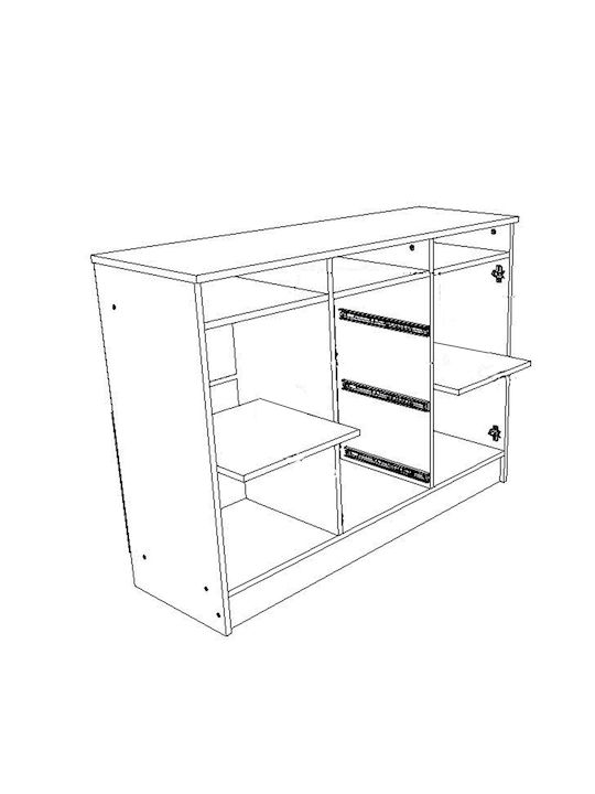 Παιδικό Έπιπλο Γκρι 120x40x89εκ.