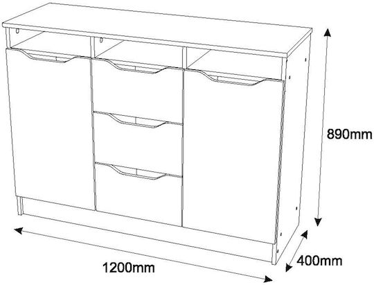 Mobilier pentru copii Gri 120x40x89buc