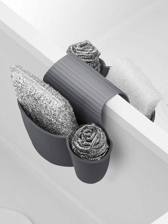 Rayen Sponge Holder Made of Gray Plastic 12.5x9.5cm