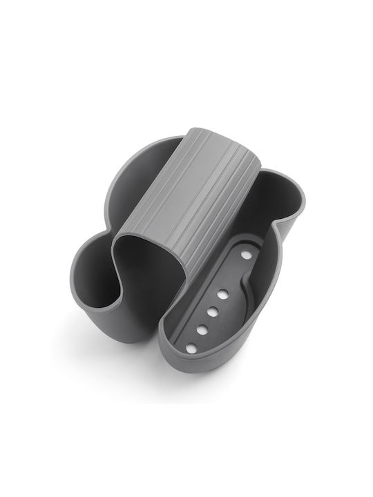 Rayen Sponge Holder Made of Gray Plastic 12.5x9.5cm
