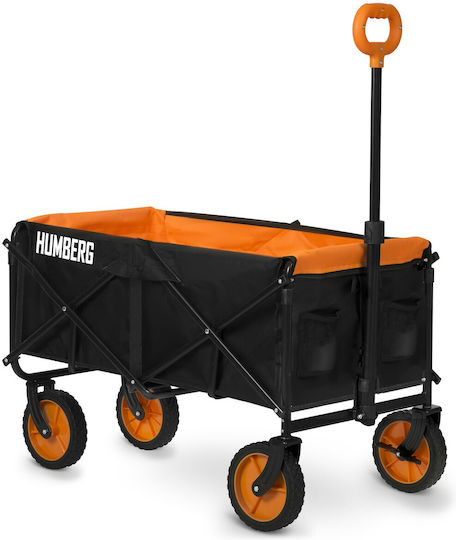 Foldable Garden Cart Metallic Four-wheel 100lt