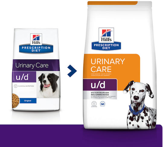 Hill's Prescription Diet Urinary Care U/D 10kg Dry Food Gluten-Free for Adult Dogs with Chicken
