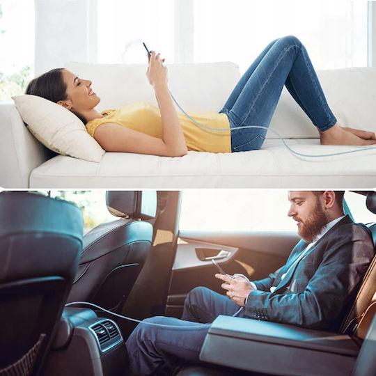 Cablu USB 2.0 USB-C Masculin - USB-C 60W Roz 1m CO2-0130