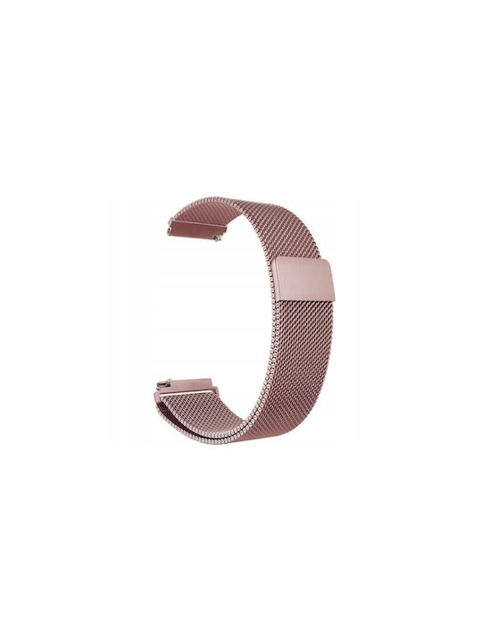 Spacecase Milanese Universal Metal Strap Smartwatches 20mm Stainless Steel Pink 5903943240715 Spacecase Milanese Universal Metal Strap Smartwatches 20mm Stainless Steel Pink 5903943240715