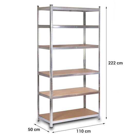Humberg Ραφιέρα Dexion 110x50x222εκ. με 6 Ράφια Συνολικής Αντοχής 900kg