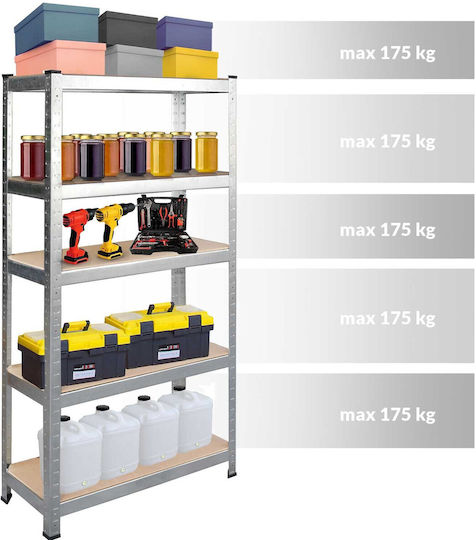 Humberg Ραφιέρα Dexion 90x30x180εκ. με 5 Ράφια Συνολικής Αντοχής 875kg