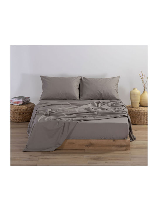 Nef-Nef Homeware Cearșaf Single 170x270cm. Basic Mocha