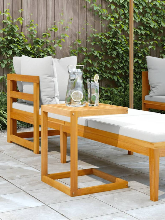 Sitting Room Outdoor Wood Table Natural 42x40x50cm