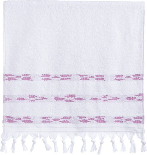 Nef-Nef Homeware Facecloth Garnet 50x90cm Garnet White Weight 500gr/m²