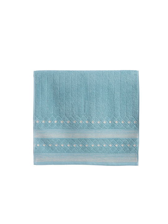 Nef-Nef Homeware Facecloth Roman 50x90cm. Aqua Weight 500gr/m²