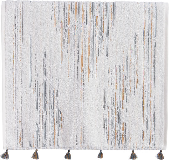 Nef-Nef Homeware Πετσέτα Χεριών Premium Halway 30x50εκ. Ecru/Green Βάρους 550gr/m²