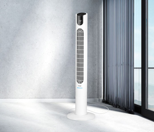 Trisa Electronics Comfort Breeze Tower Fan 28W with Remote Control White